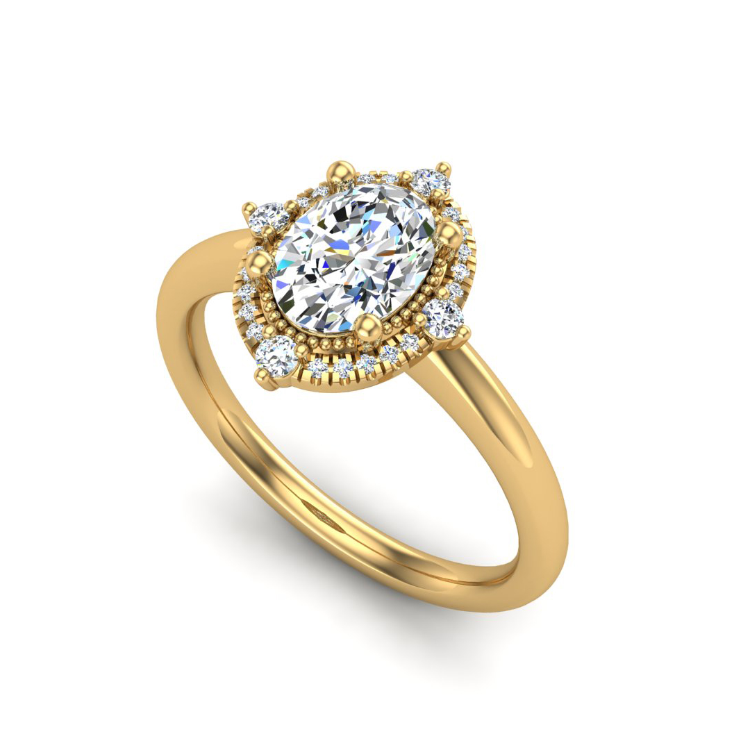 Reign Halo Engagement Ring